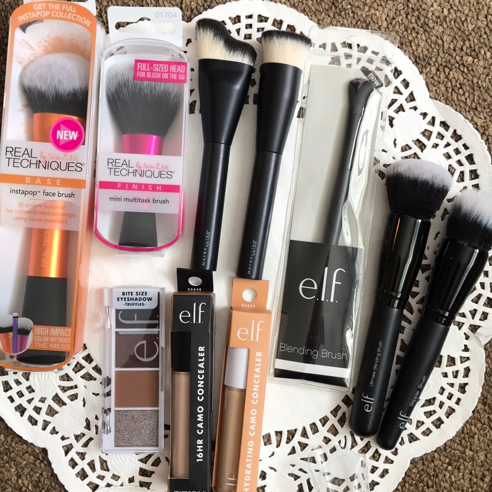Real technique, elf, Mayblline makeup lot